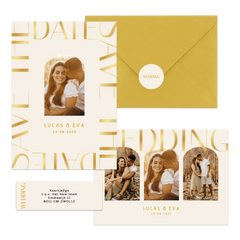 Set met gouden klassieke typografie