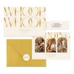 Set met gouden klassieke typografie