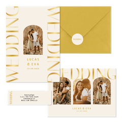 Set met gouden klassieke typografie