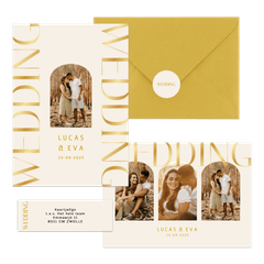 Set met gouden klassieke typografie