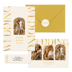 Set met gouden klassieke typografie