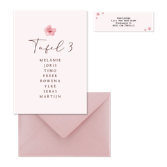 Trouwkaarten set kersenbloesem lente romantisch