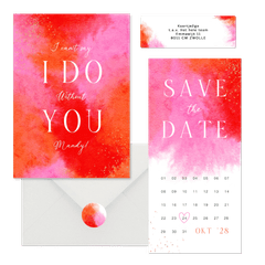 Trendy set kleurrijk oranje roze goud