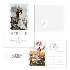 Grafische set golvende lijnen minimalistisch