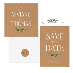 Trouwset kraft modern, stijlvol en natuurlijk