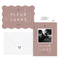 Minimalistische trouwset met hartje