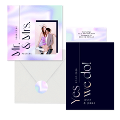 Hippe set holografisch neon stijlvol