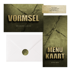 Vormsel set stoer filmposter donkergroen