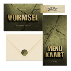 Vormsel set stoer filmposter donkergroen