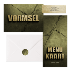 Vormsel set stoer filmposter donkergroen