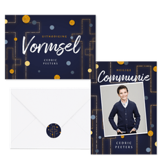 Stijlvol goud blauw christelijk confetti