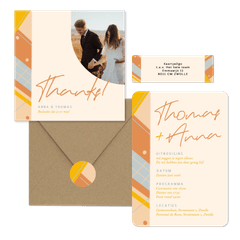 Trouwset vrolijk geometrische vormen links