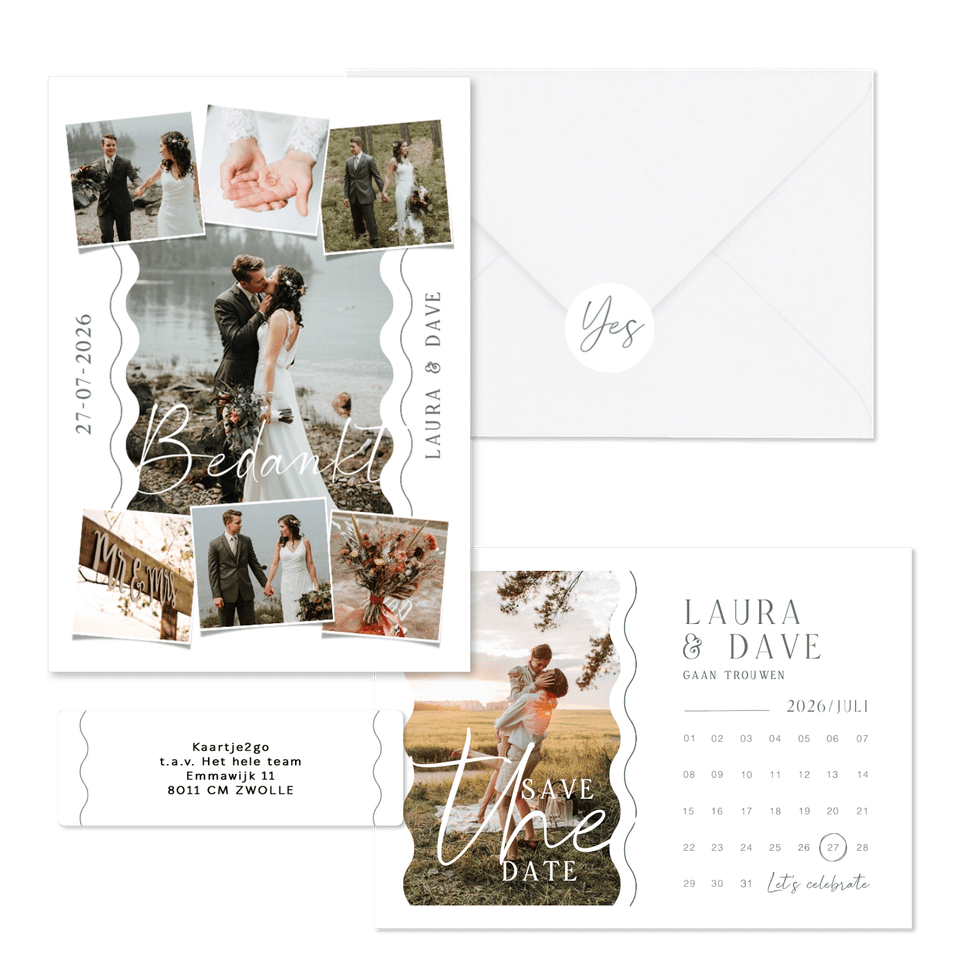 Grafische set golvende lijnen minimalistisch