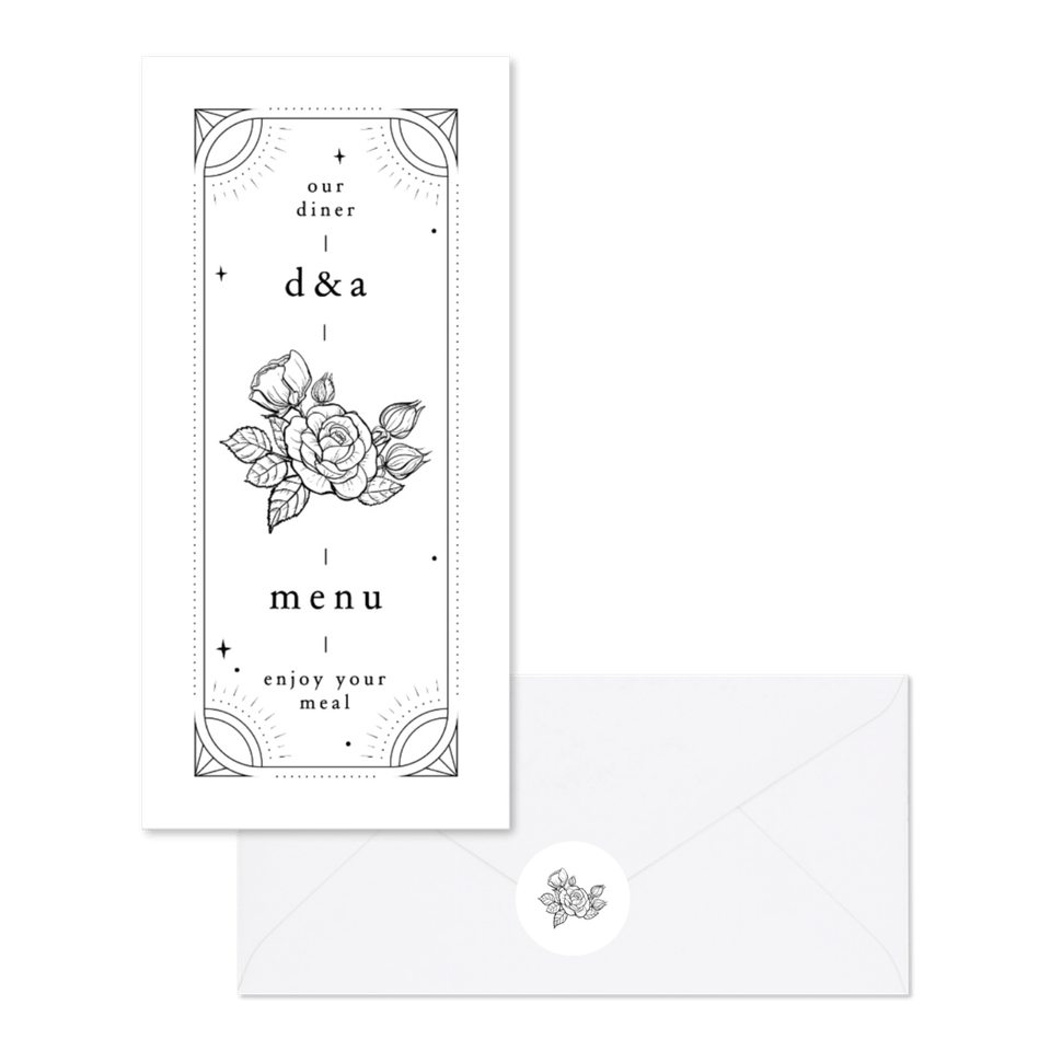 Originele trouwset in tattoo stijl